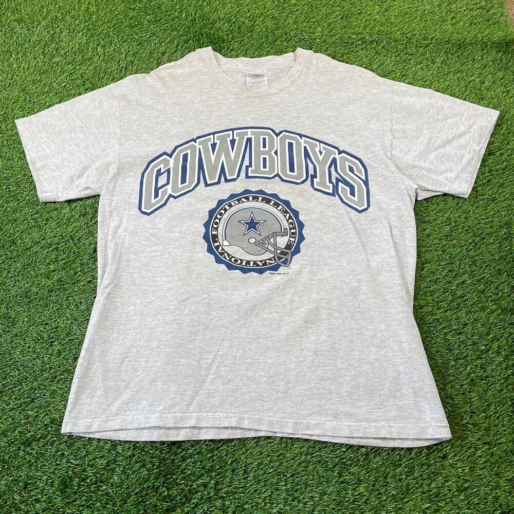 Dallas Cowboys vintage Hanes Heavyweight NFL Football T-Shirt Made in USA (L)
